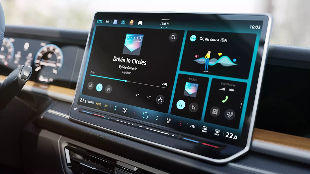Central multimídia de 15 polegadas do Novo Tiguan R-Line